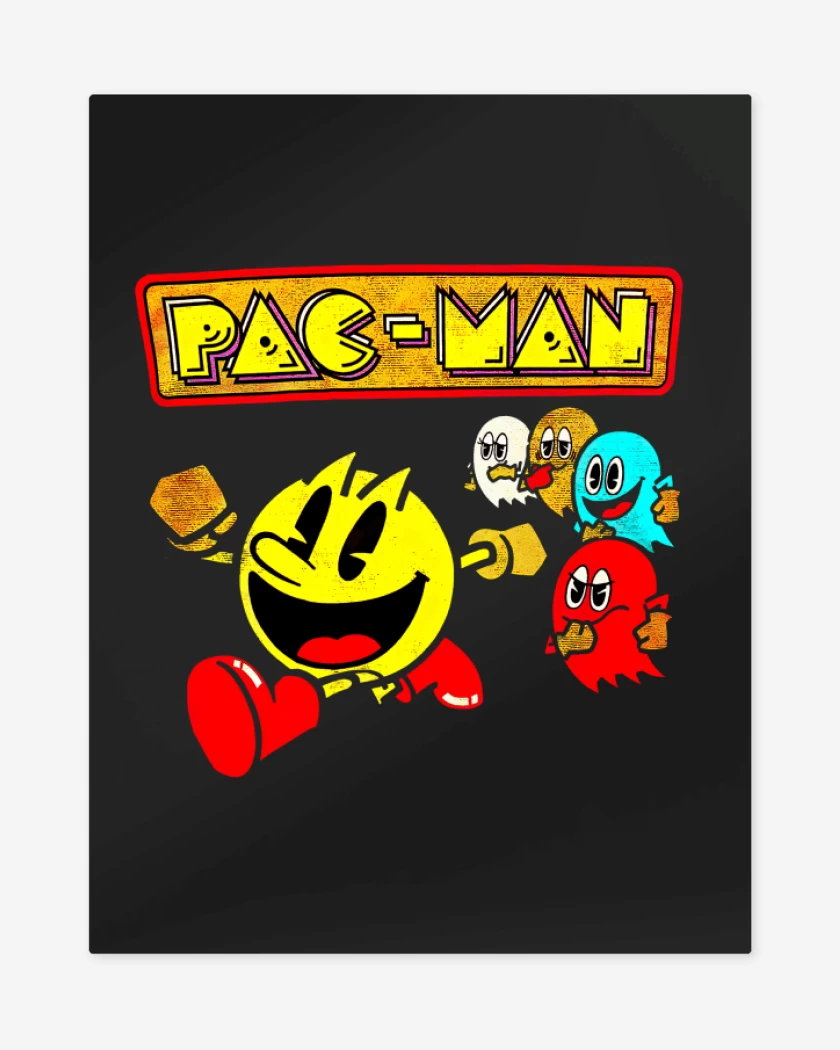 Print metalico Negro de Pac man Run