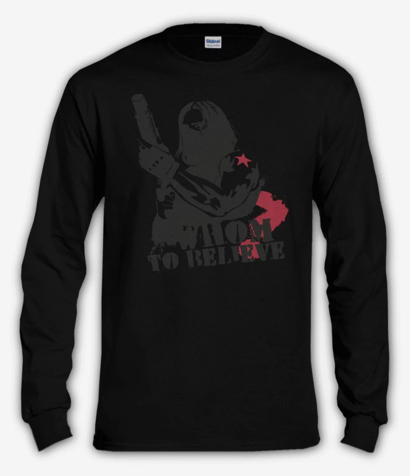 Polera manga larga Negro de Whom to believe