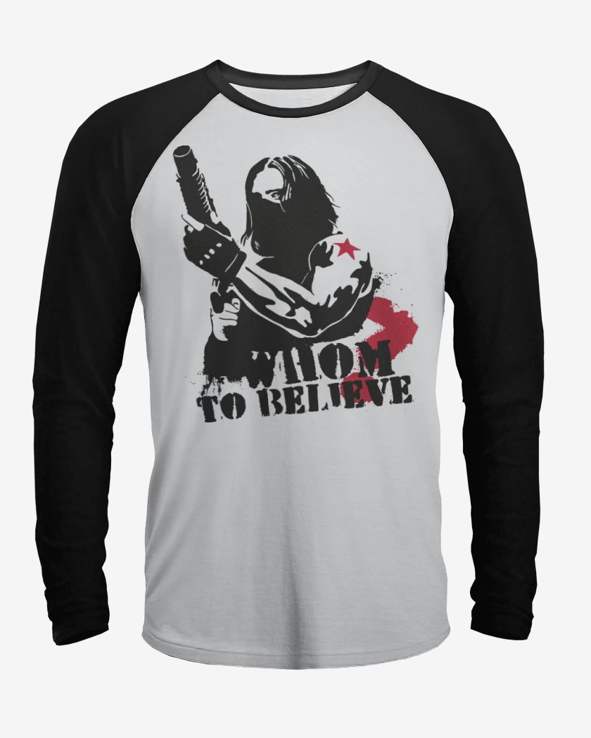 Polera Raglan Blanco / Negro de Whom to believe