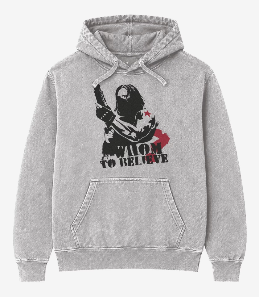 Poleron Canguro Acid Wash Gris Melange de Whom to believe