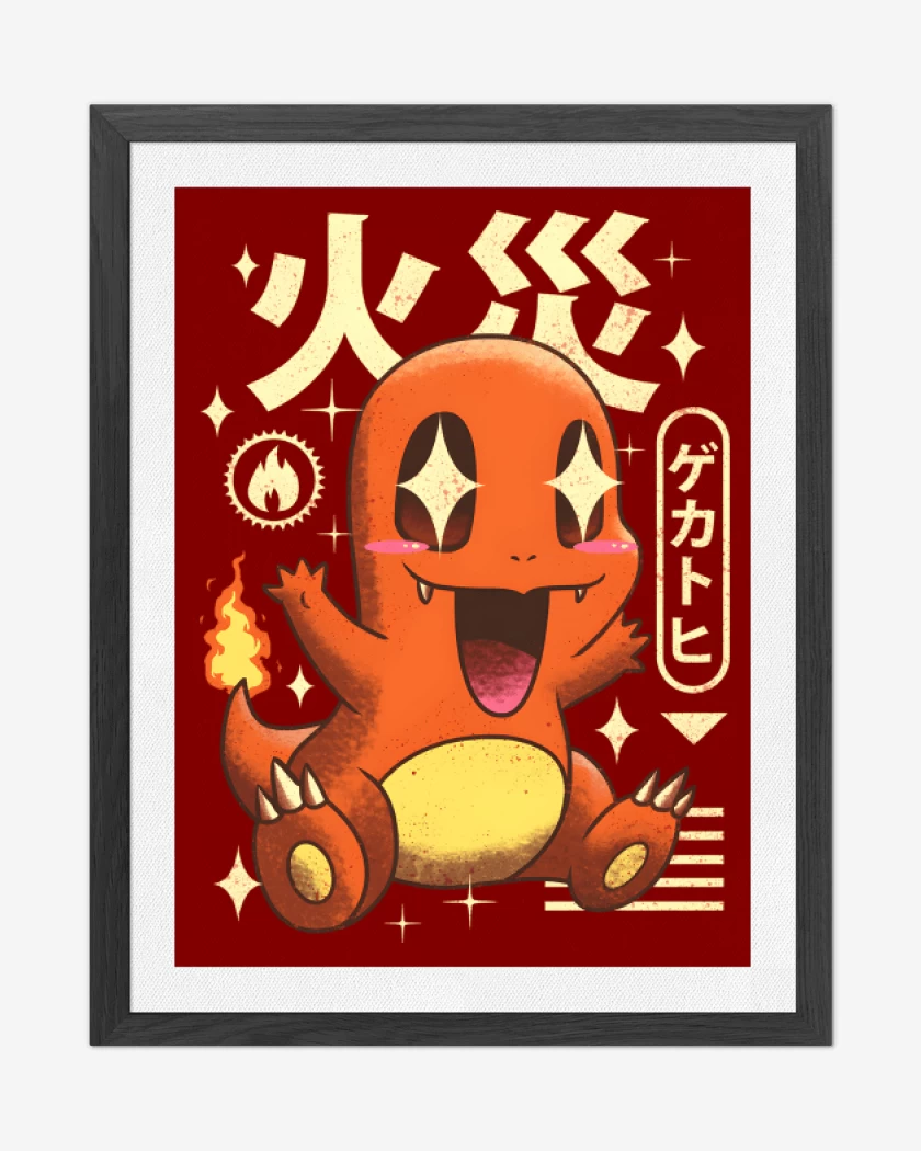 Cuadro decorativo Charmander Kawaii