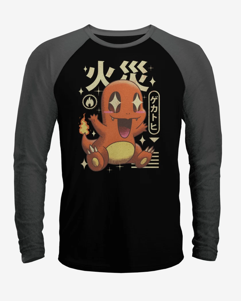 Polera Raglan Charmander Kawaii