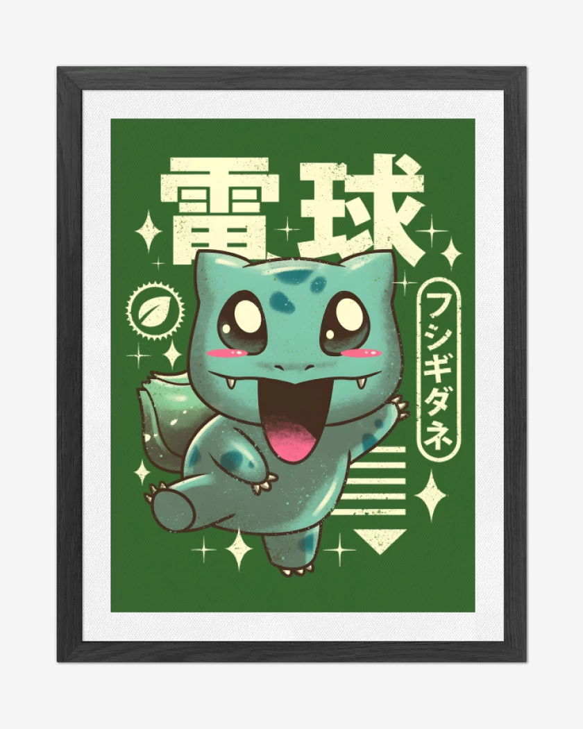 Cuadro decorativo Verde jade de Bulbasaur Kawaii