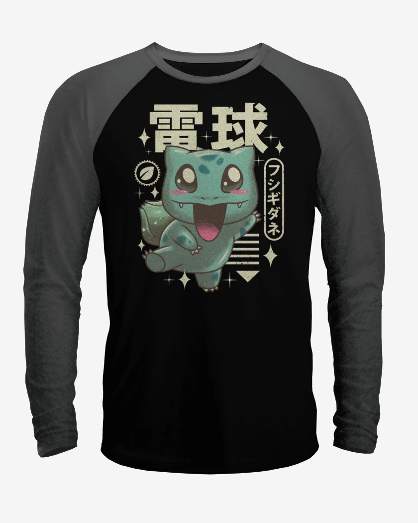 Polera Raglan Bulbasaur Kawaii