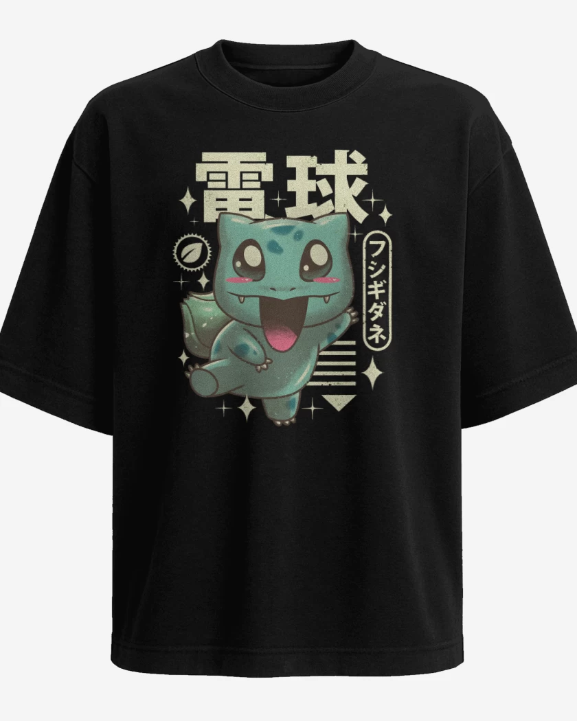 Polera Oversize Bulbasaur Kawaii