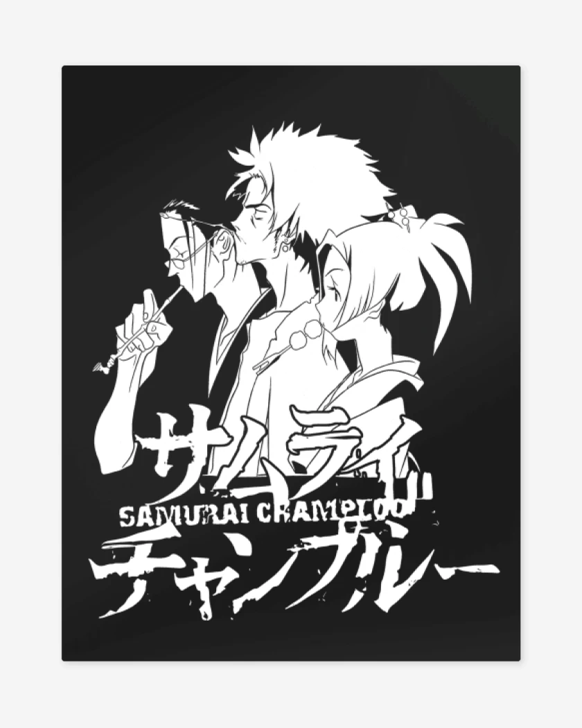 Print metalico Negro de Samurai Champloo