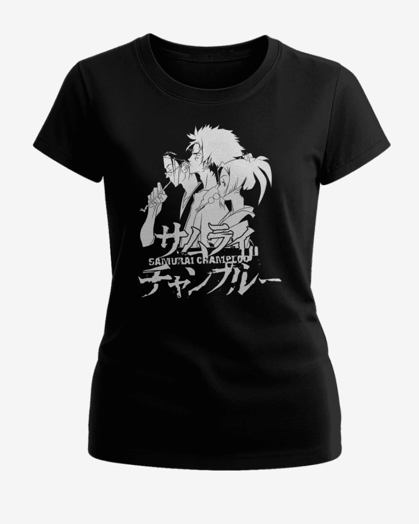 Polera de Mujer Negro de Samurai Champloo
