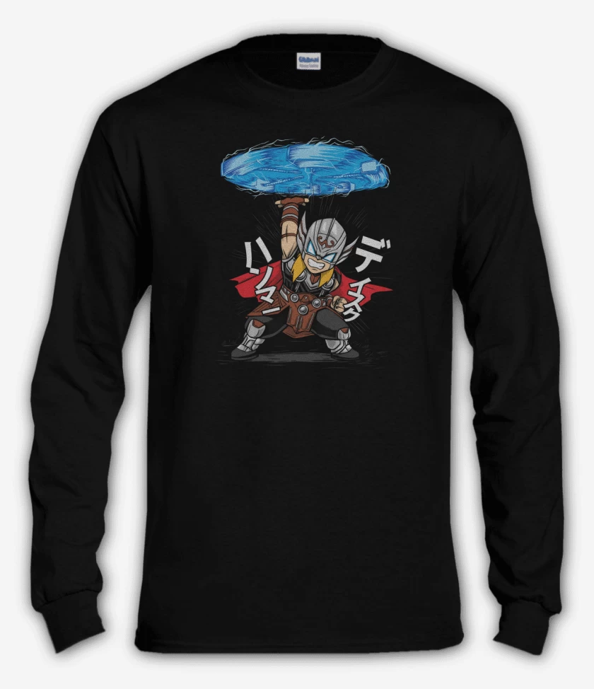 Polera manga larga Negro de Martillo Volador