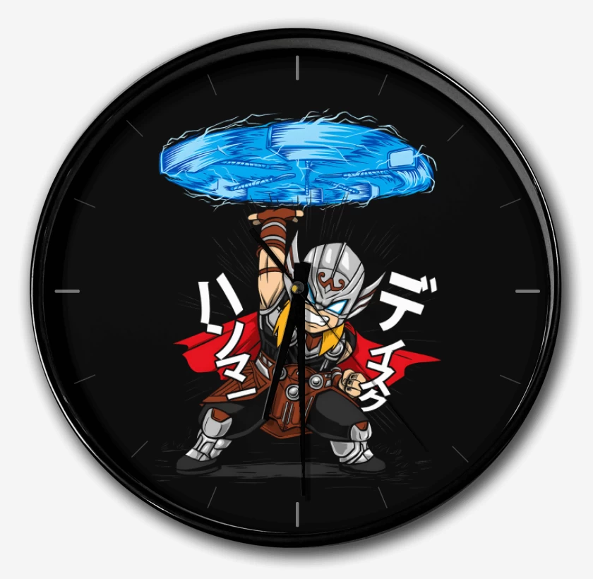 Reloj Negro de Martillo Volador