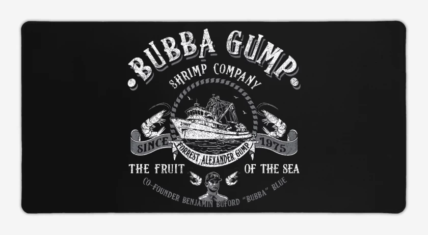Mouse pad Gamer Negro de Bubba Gump Company