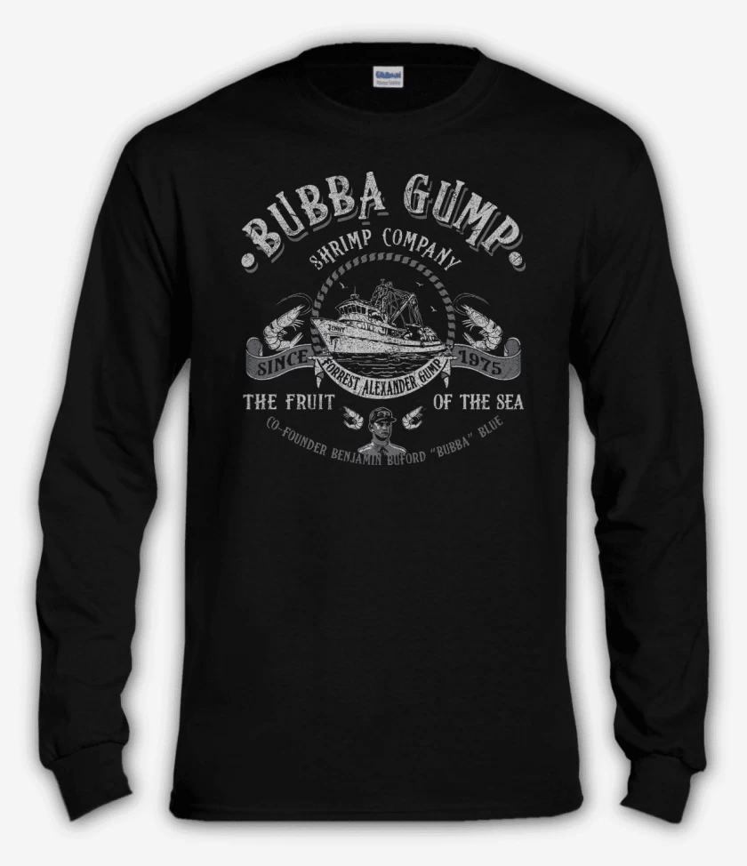 Polera manga larga Negro de Bubba Gump Company