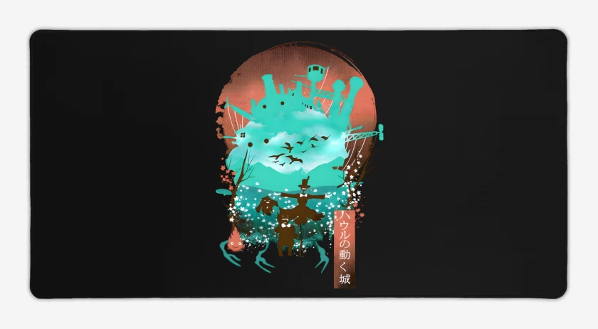 Mouse pad Gamer Negro de El Castillo Ambulante