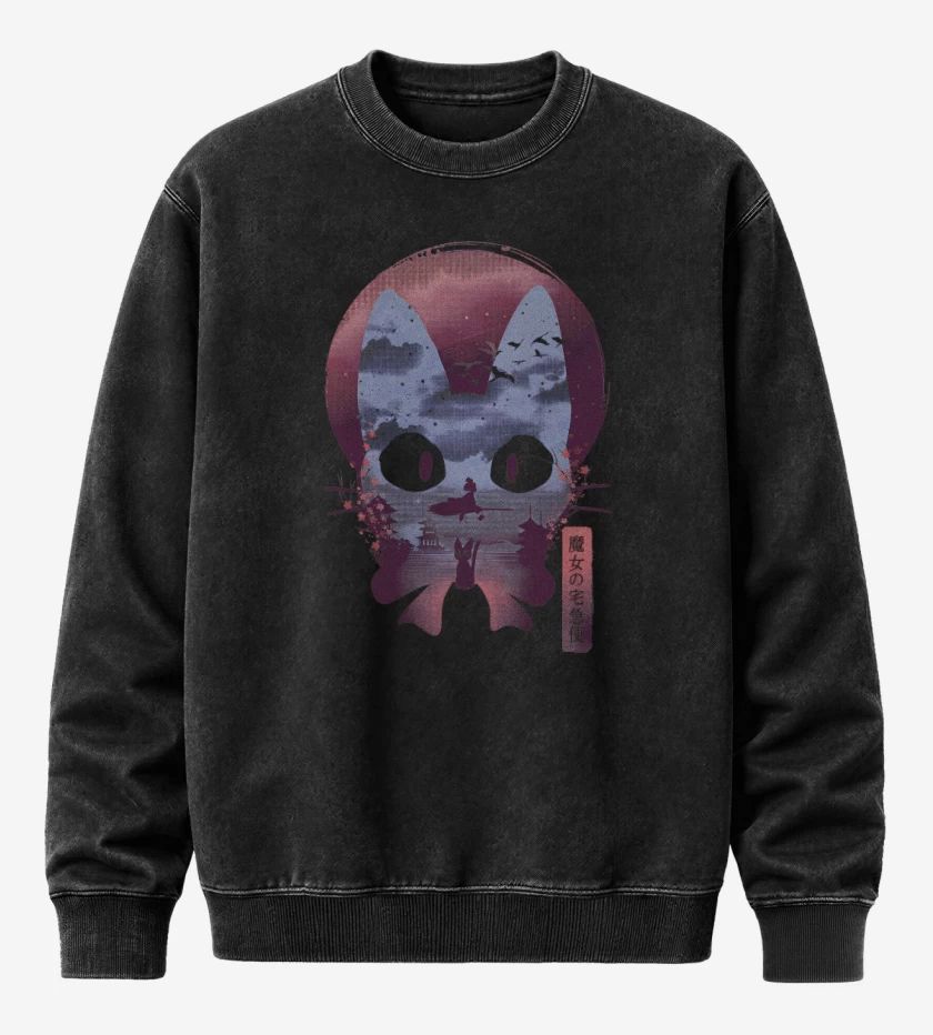 Poleron Polo Acid Wash Negro de Jiji