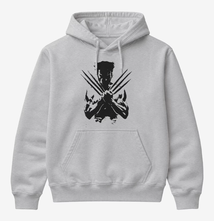 Poleron Canguro básico Gris Melange de Logan