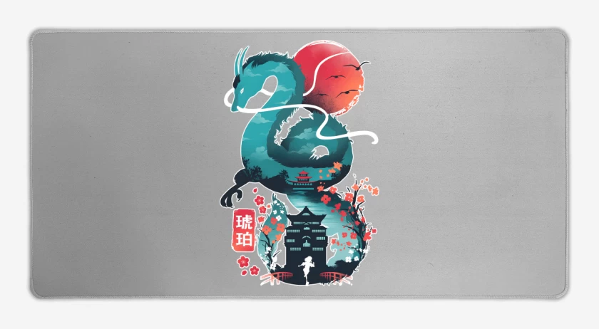 Mouse pad Gamer Gris Melange de Dragón Haku