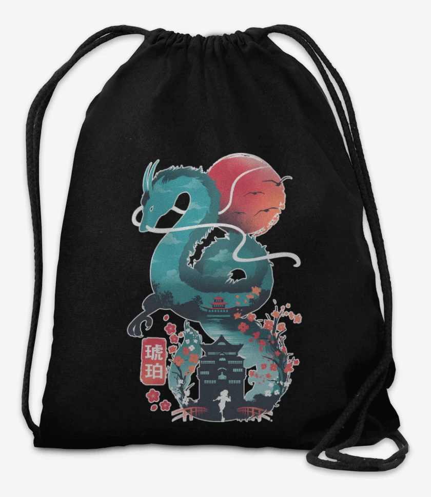Mochila Negro de Dragón Haku