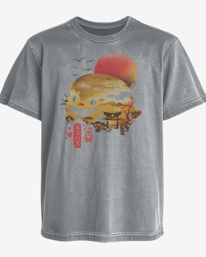 Polera desgastada Gris Melange de Gatobus
