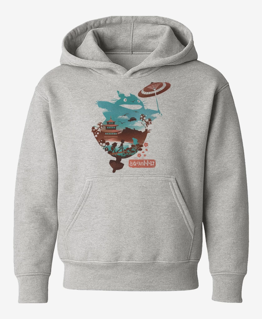 Poleron de niño Gris Melange de El Vecino Totoro