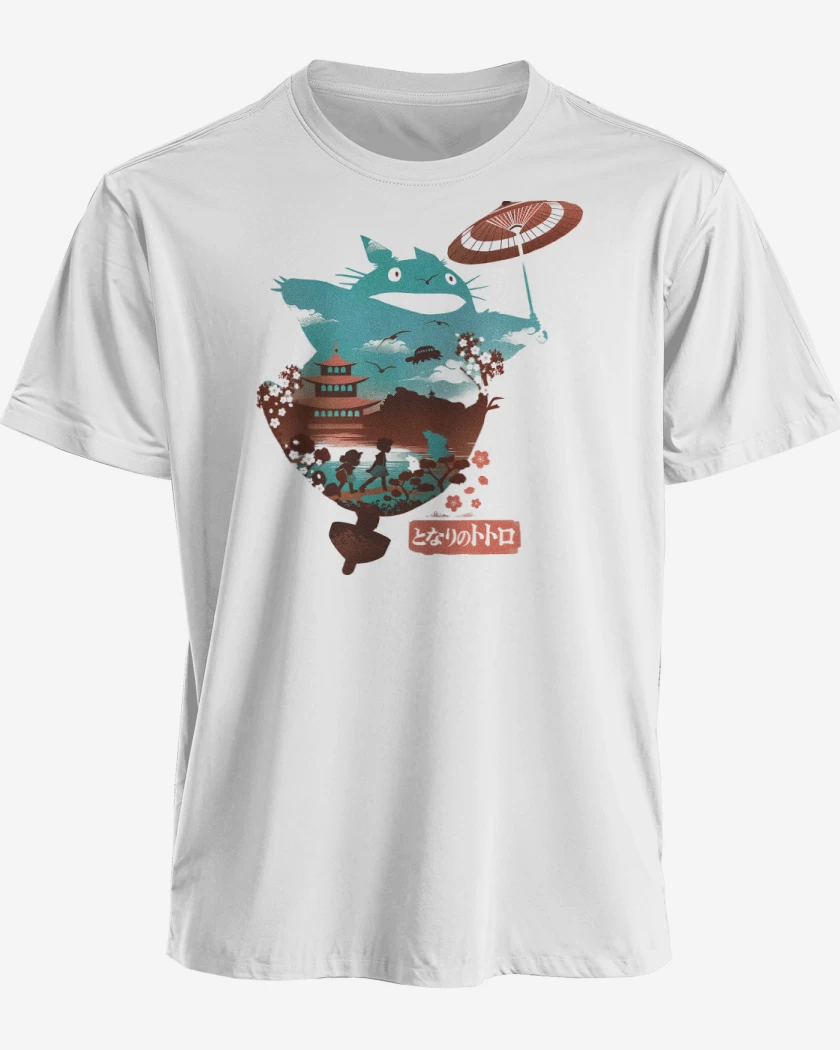 Polera premium Blanco de El Vecino Totoro