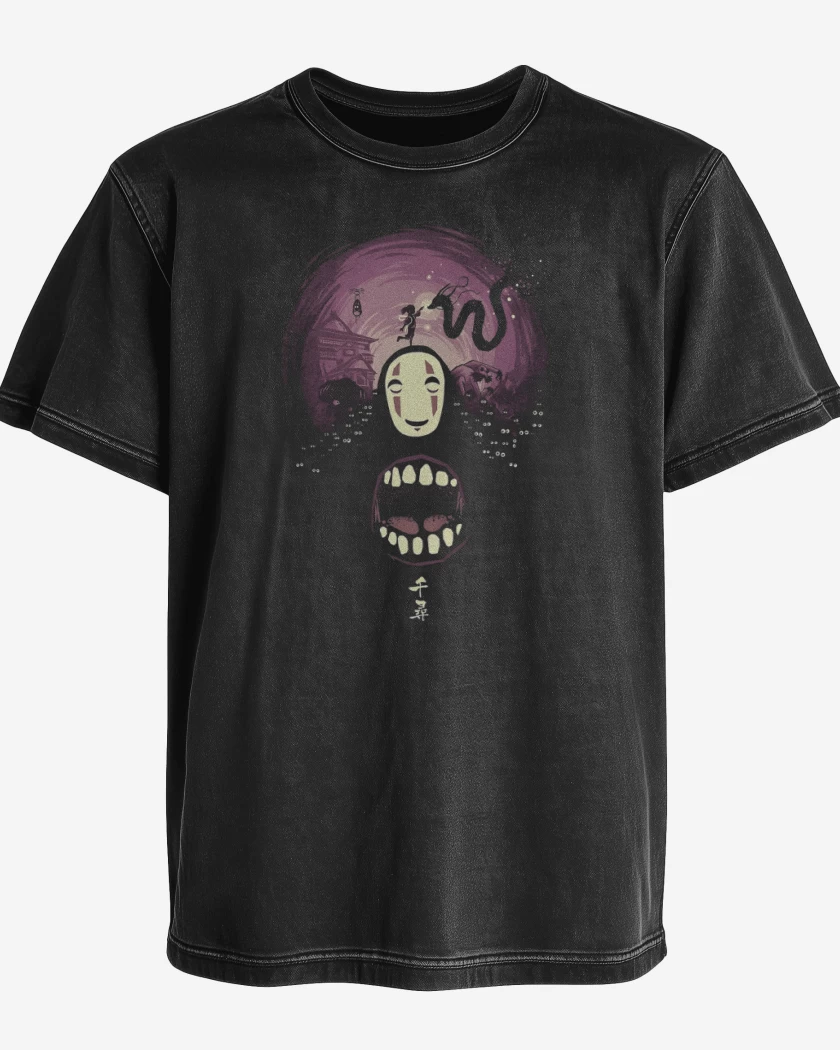 Polera desgastada Negro de Sin Cara