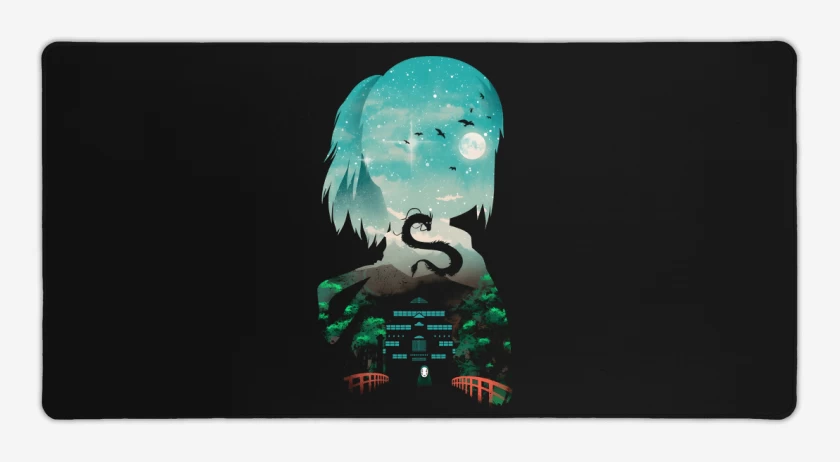Mouse pad Gamer Negro de Chihiro