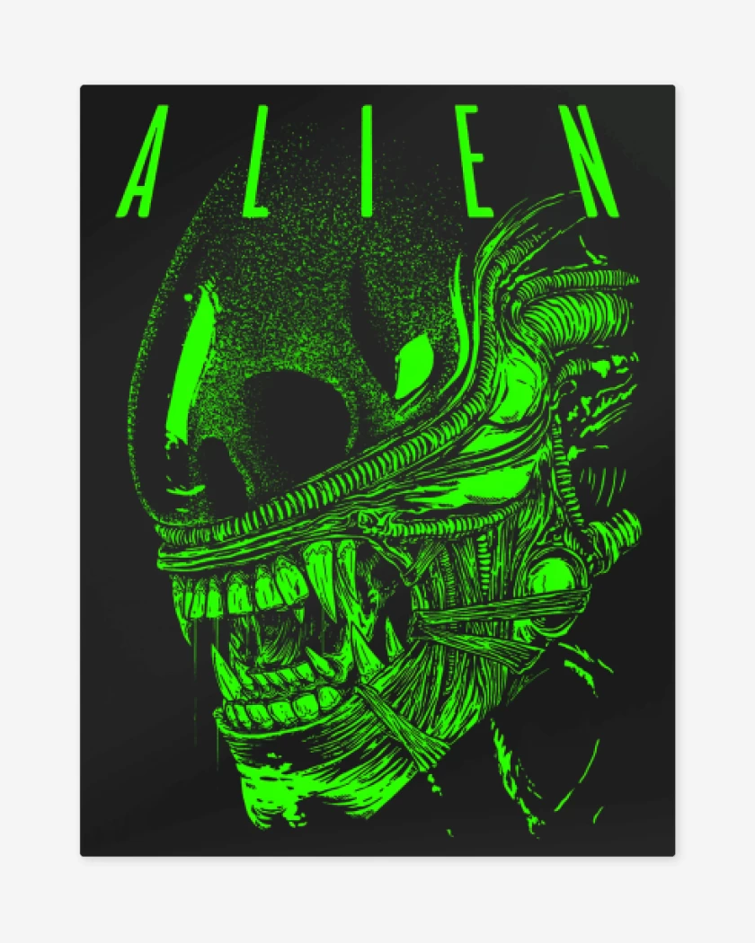 Print metalico Negro de Alien 8