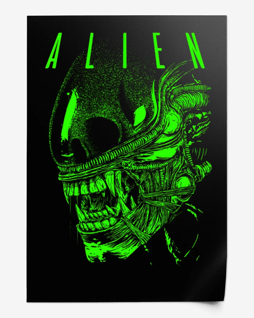 Print Negro de Alien 8