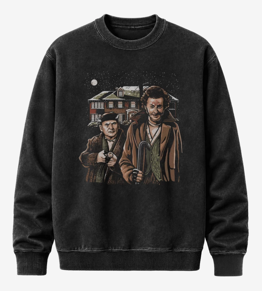Poleron Polo Acid Wash Negro de Bandidos mojados