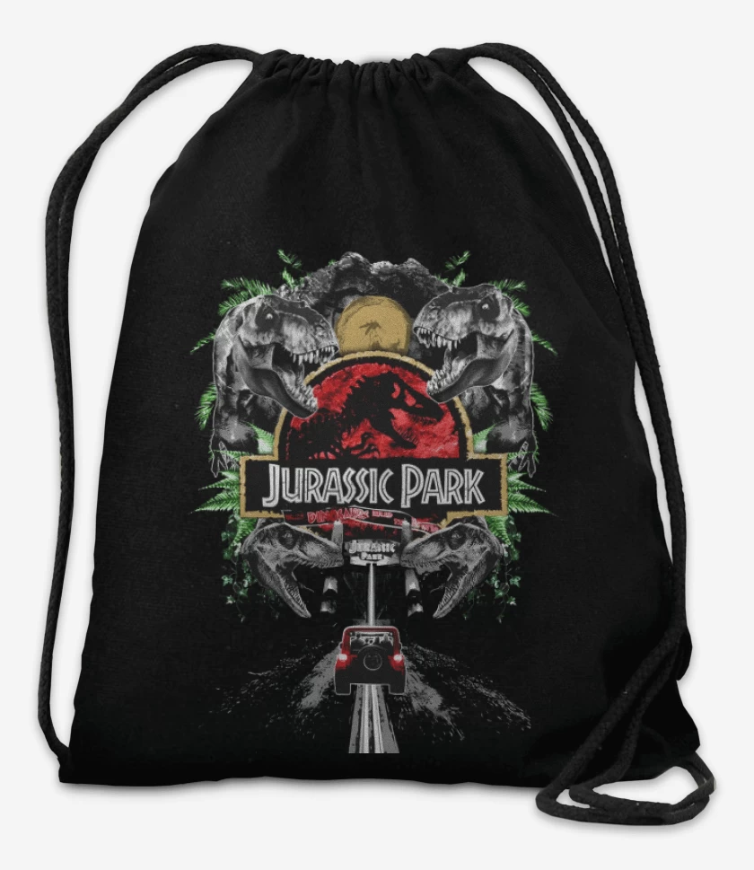 Mochila Negro de Bienvenidos a Jurassic Park