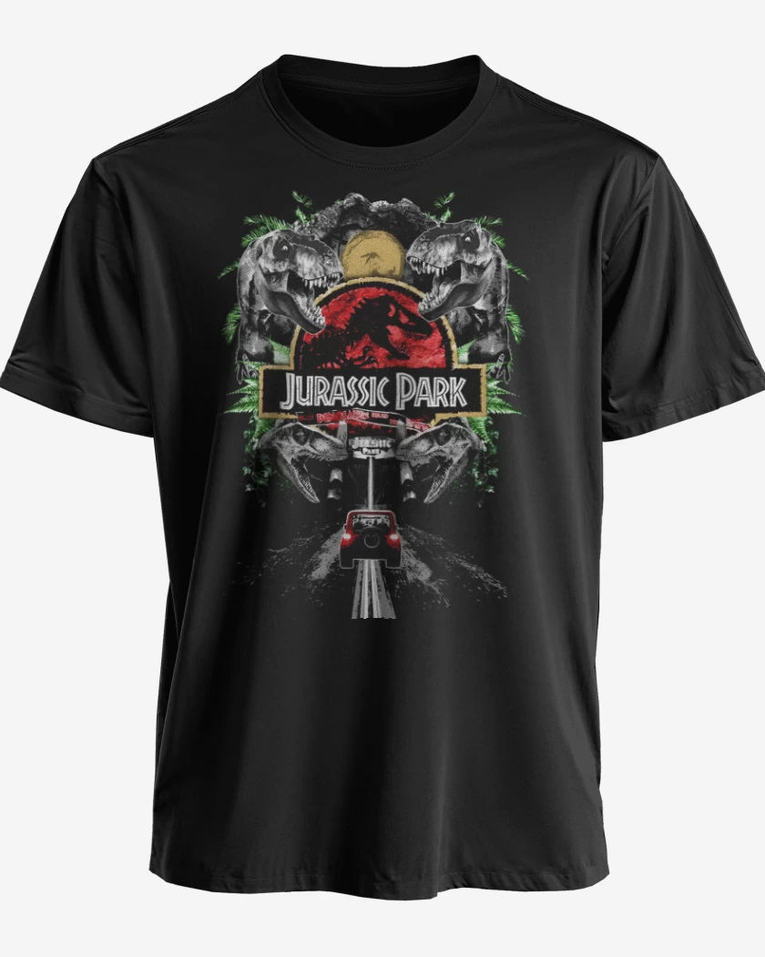Polera premium Negro de Bienvenidos a Jurassic Park