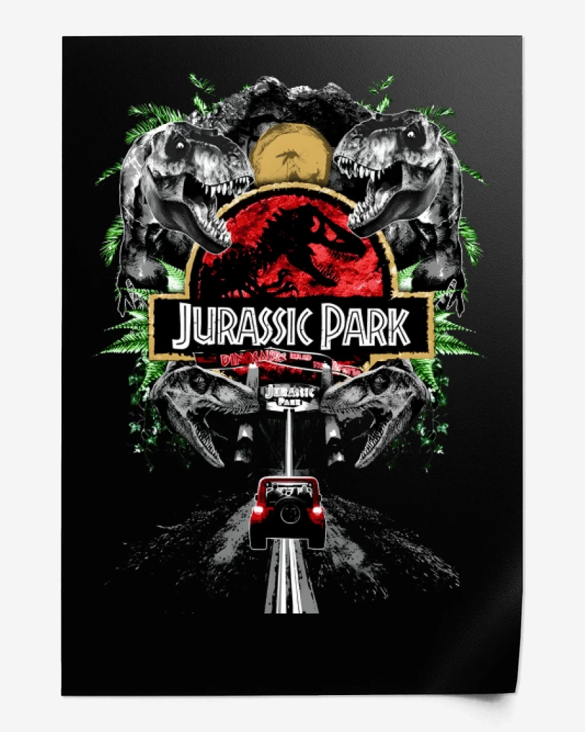 Print Bienvenidos a Jurassic Park