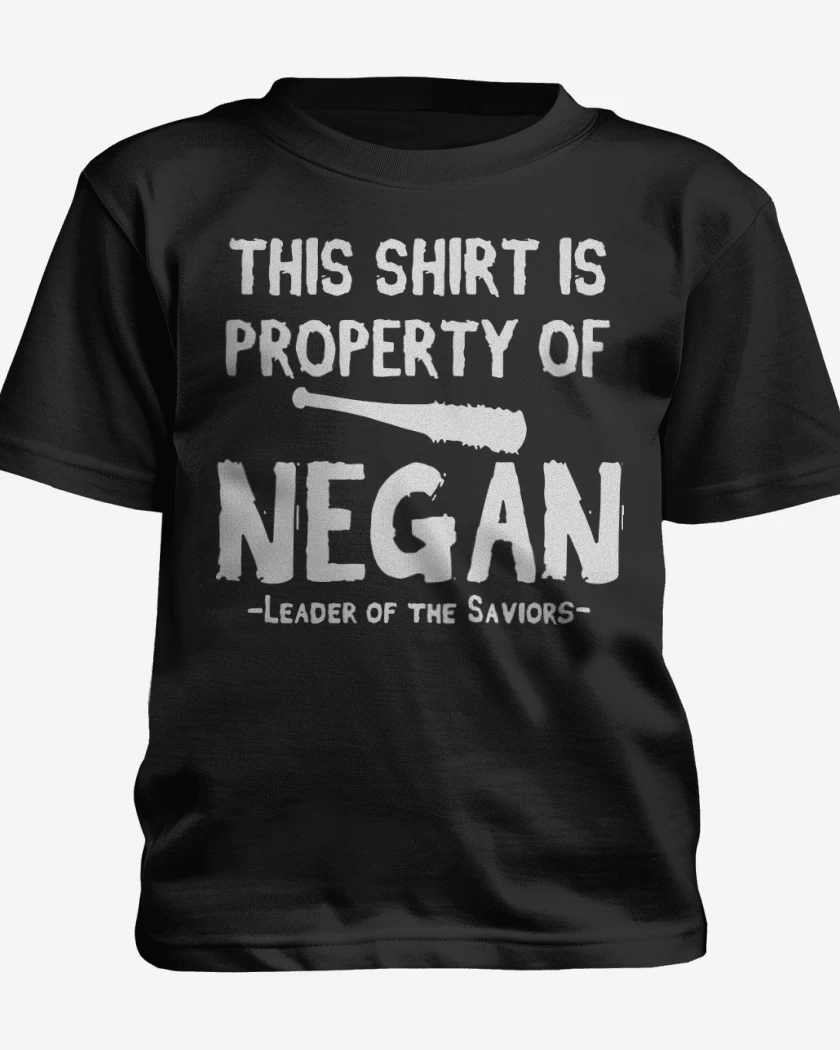 Polera de niño Negro de This shirt is property of negan