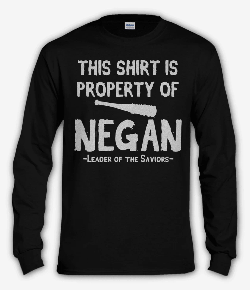 Polera manga larga This shirt is property of negan