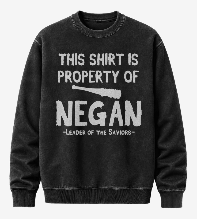 Poleron Polo Acid Wash This shirt is property of negan