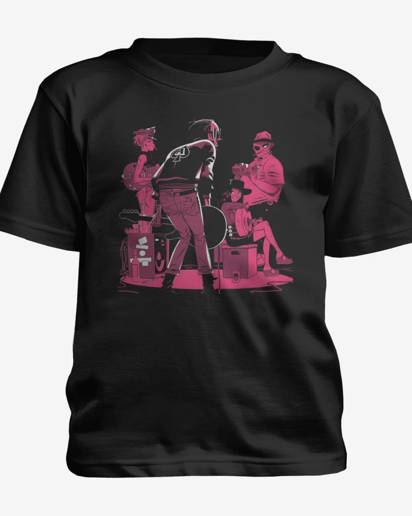 Polera de niño Negro de Gorillaz 2022