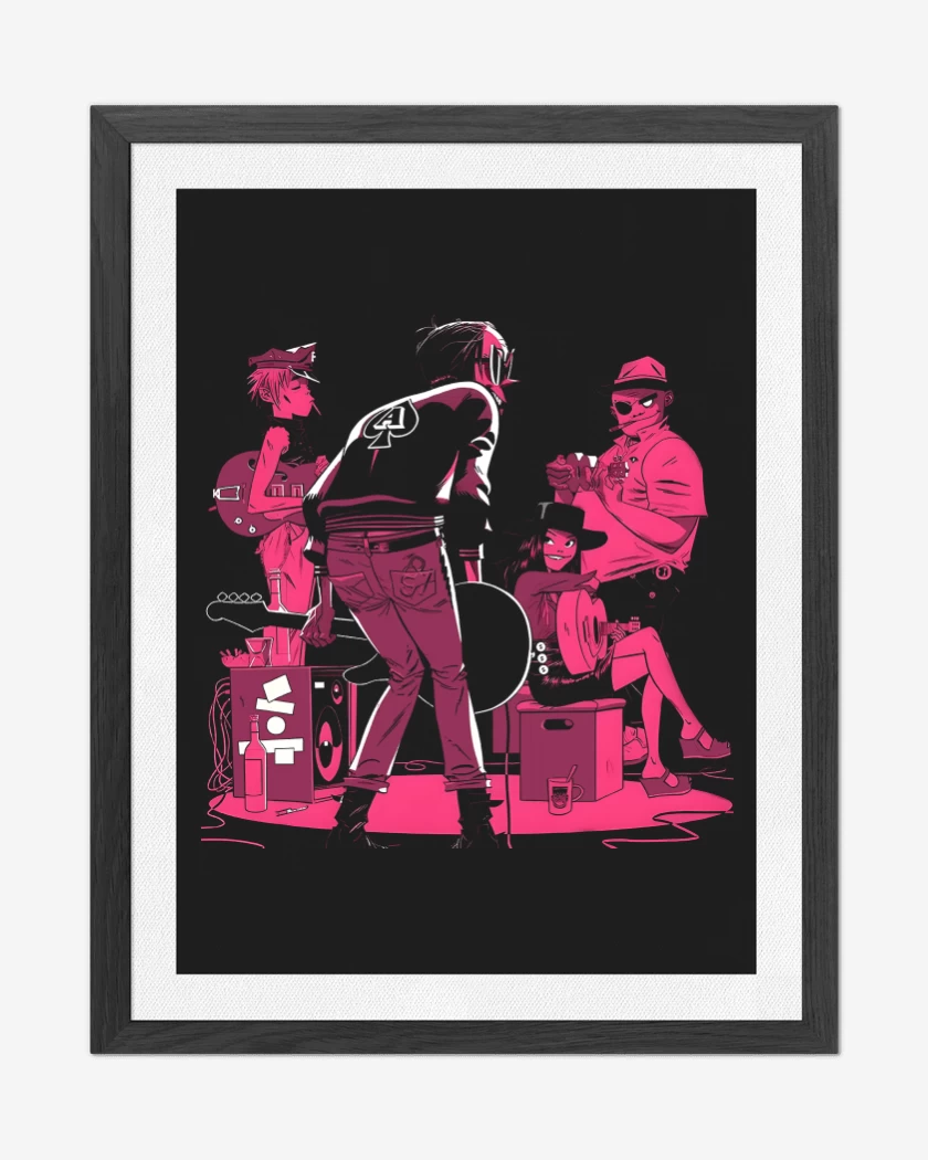 Cuadro decorativo Negro de Gorillaz 2022