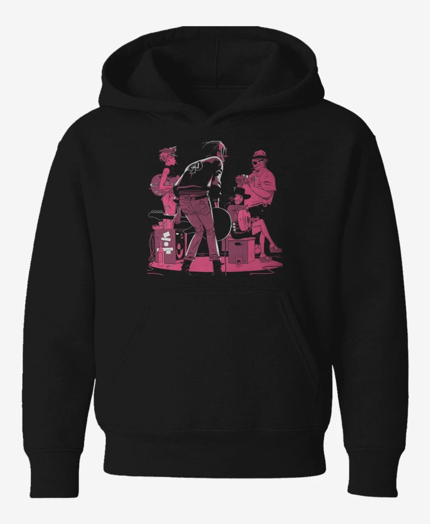 Poleron de niño Negro de Gorillaz 2022