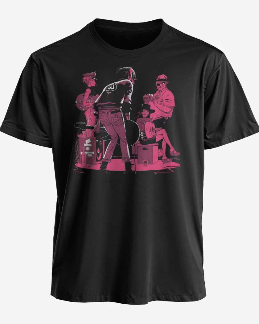 Polera premium Negro de Gorillaz 2022