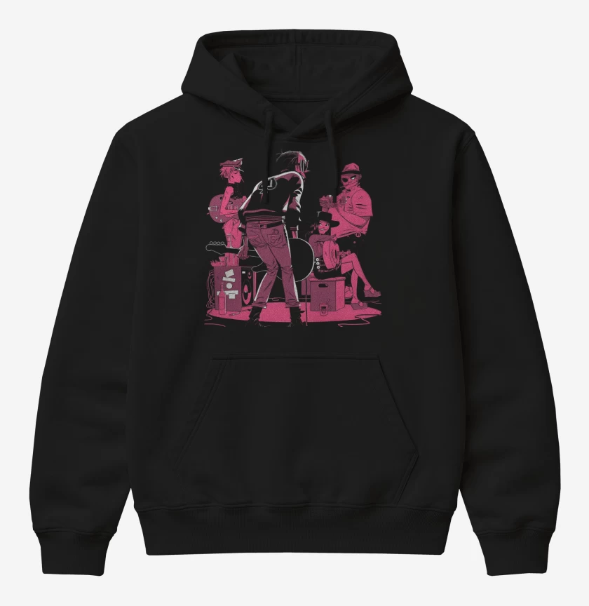 Poleron Canguro básico Negro de Gorillaz 2022