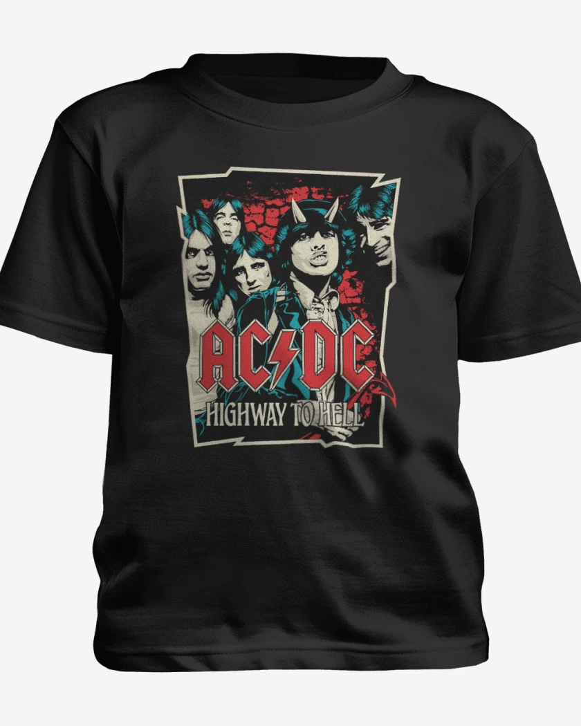 Polera de niño Negro de Highway to hell