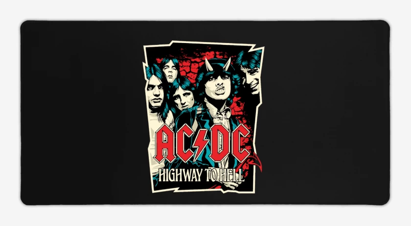 Mouse pad Gamer Negro de Highway to hell