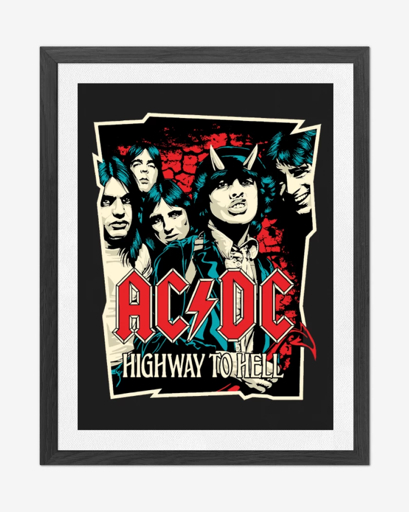 Cuadro decorativo Negro de Highway to hell