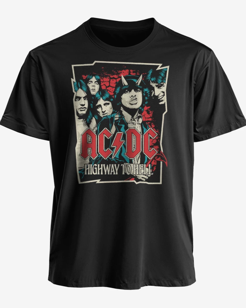 Polera premium Negro de Highway to hell