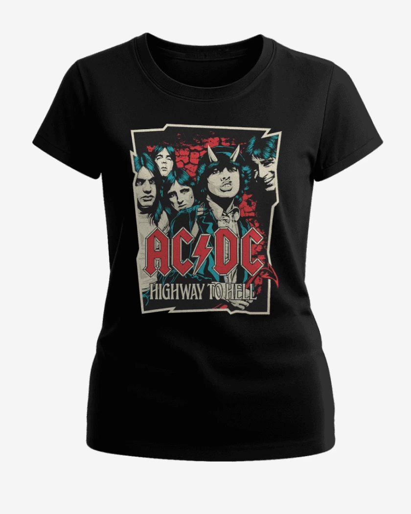 Polera de Mujer Negro de Highway to hell