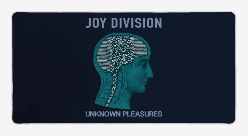 Mouse pad Gamer Azul Marino de Joy Division unknown pleasures