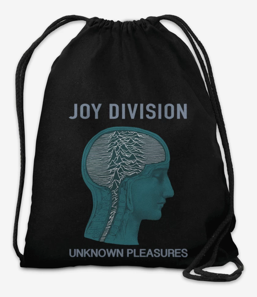 Mochila Negro de Joy Division unknown pleasures