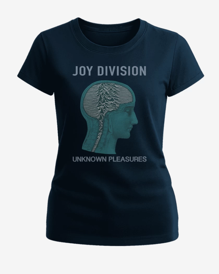 Polera de Mujer Azul Marino de Joy Division unknown pleasures
