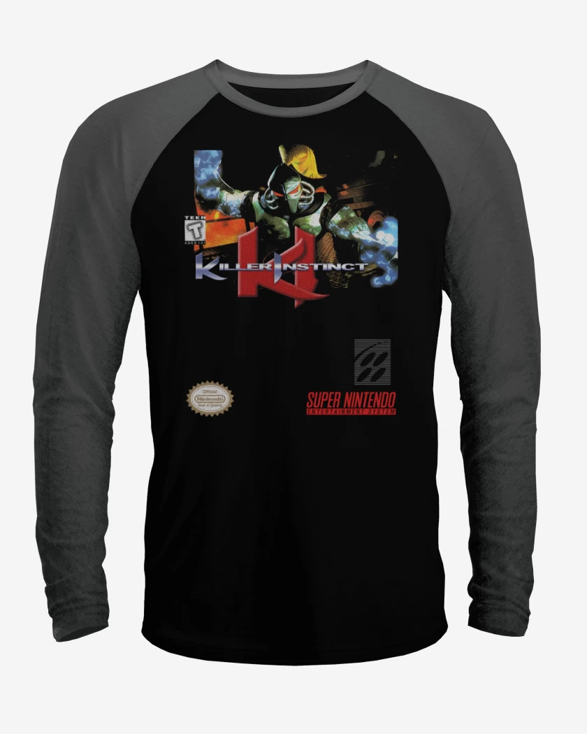 Polera Raglan Negro / Negro Heather de Killer Instinct
