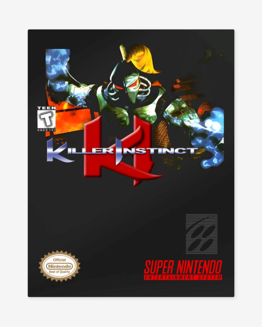 Print metalico Negro de Killer Instinct