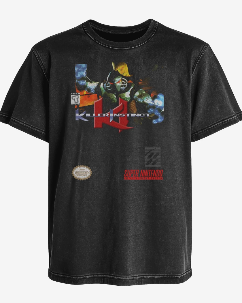 Polera desgastada Negro de Killer Instinct
